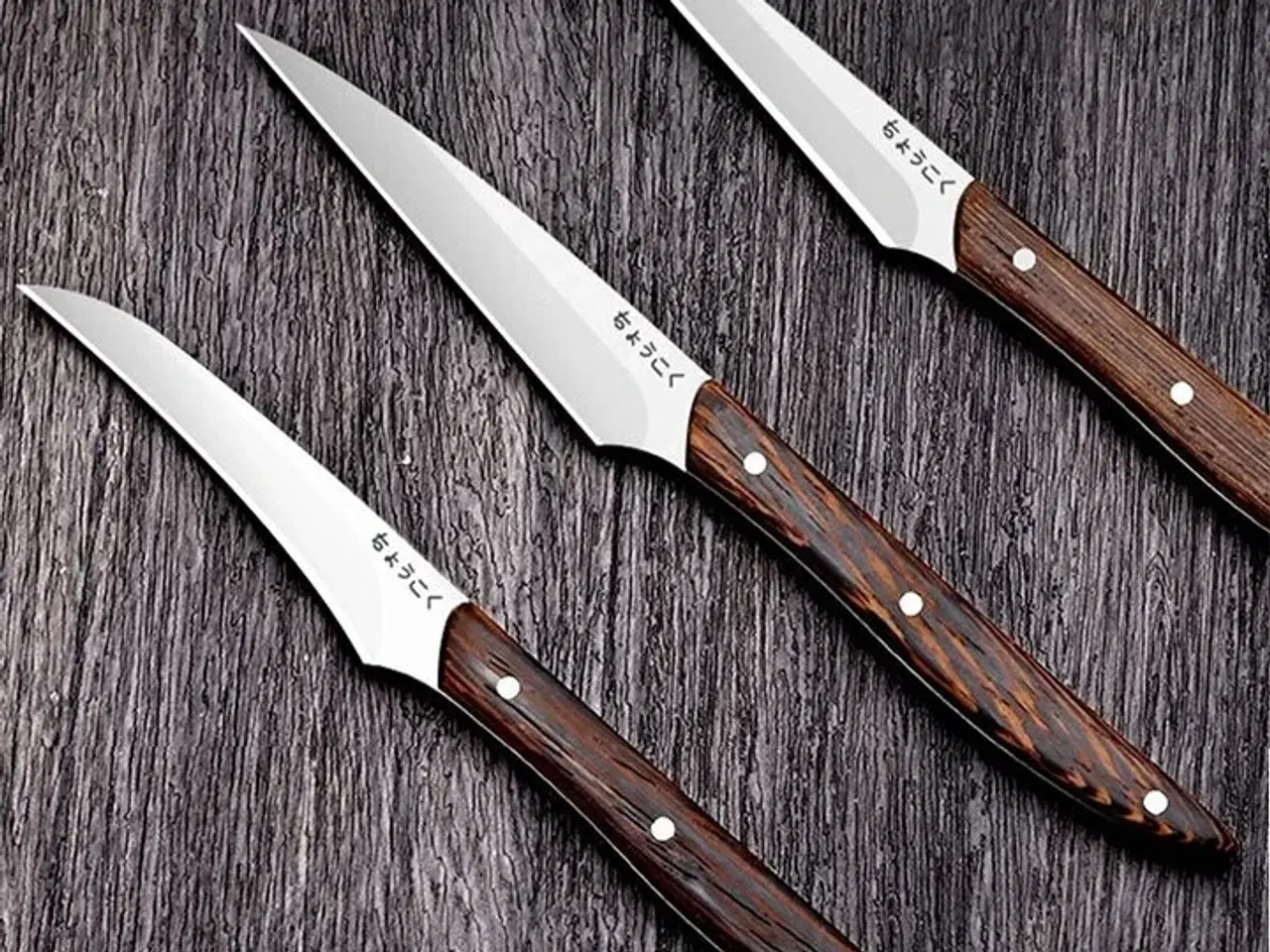Billede 4 - Frugt- og grøntsagsudskæringssæt – 3 knive – 3Cr13 rustfrit stål