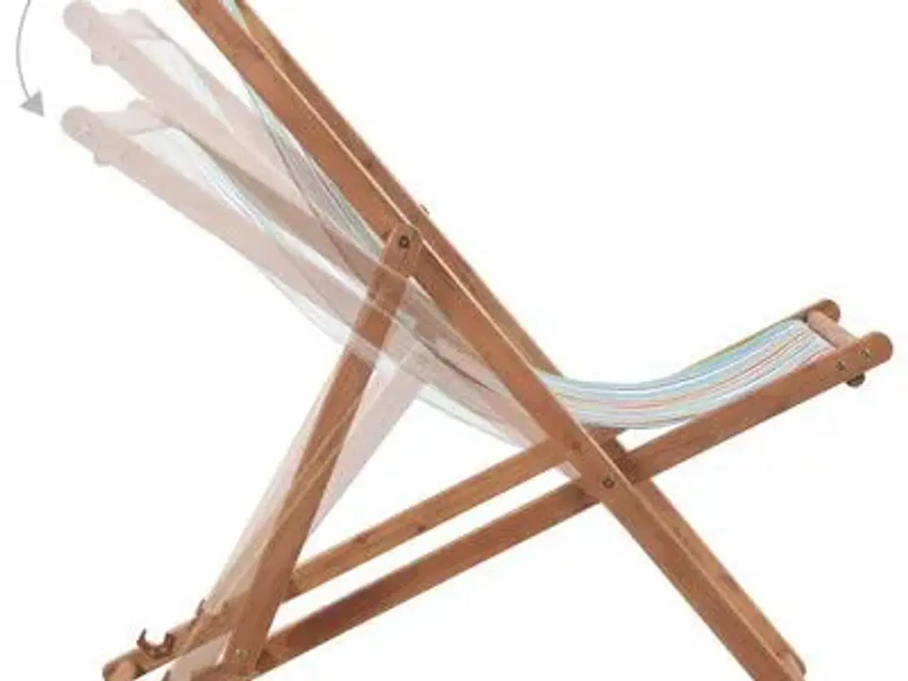 Billede 1 - vidaXL foldbar strandstol stof og 
