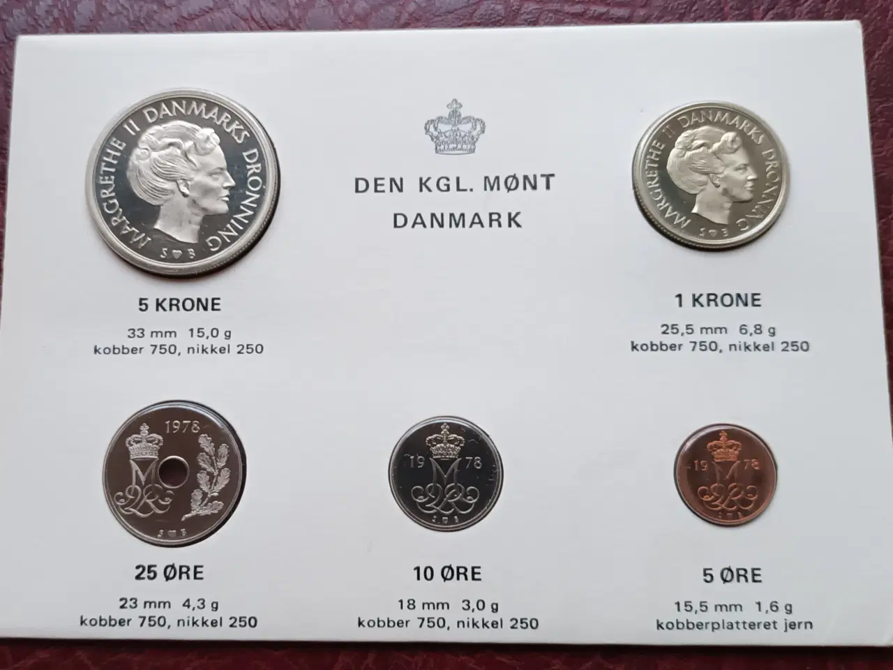 Billede 1 - Kgl. Møntsæt 1978 i flot kvalitet.