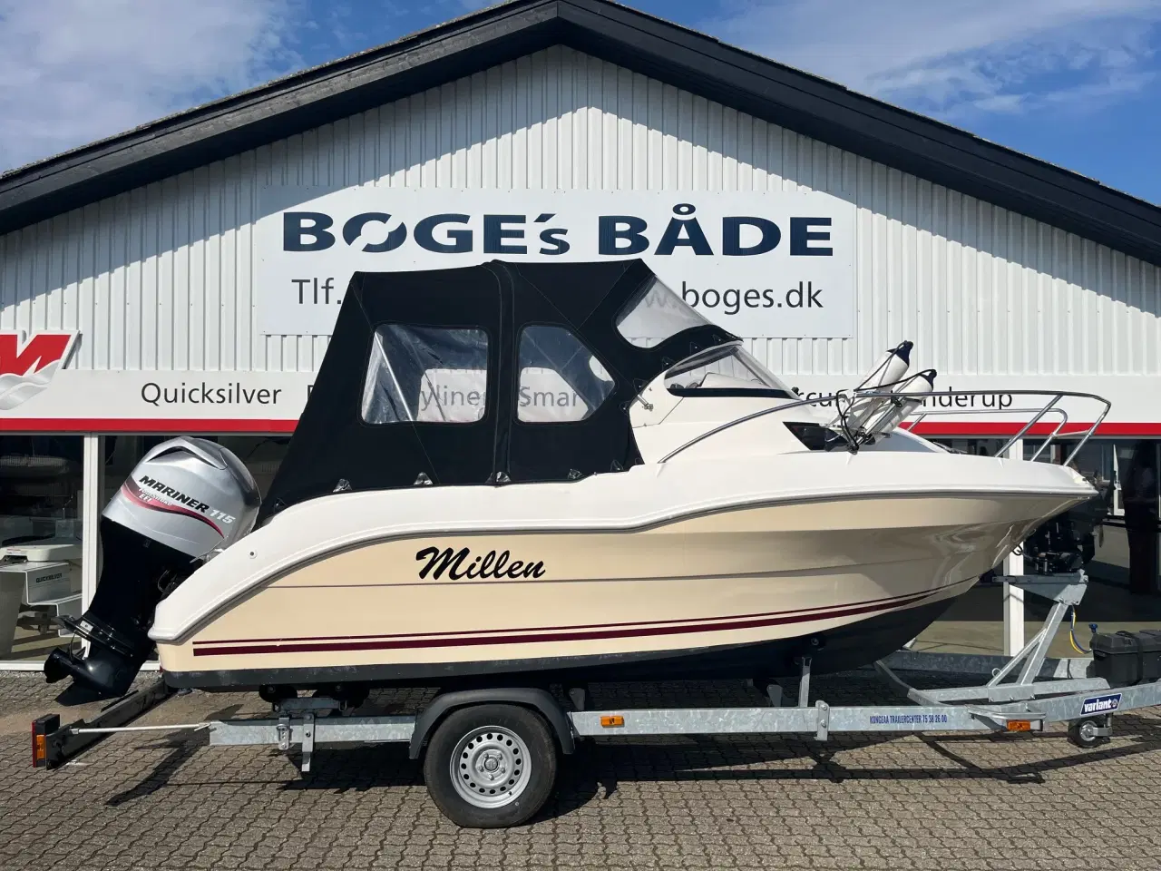 Billede 1 - 540 Cruiser med 115 hk Mariner-EFI 4-takt og "ny" 1800kg Variant bådtrailer