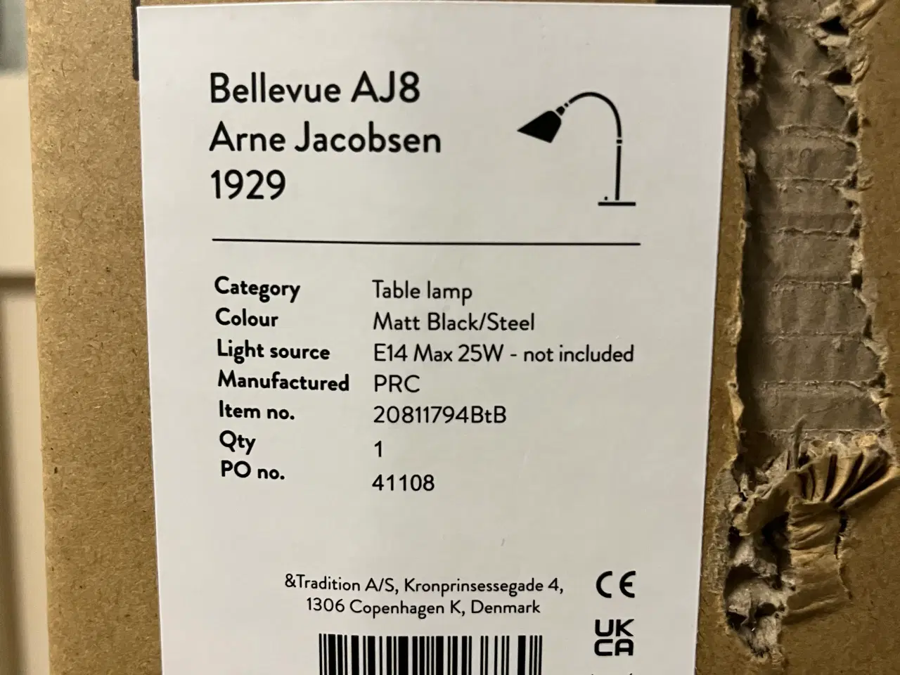 Billede 3 - Arne Jacobsen AJ8 Bellevue