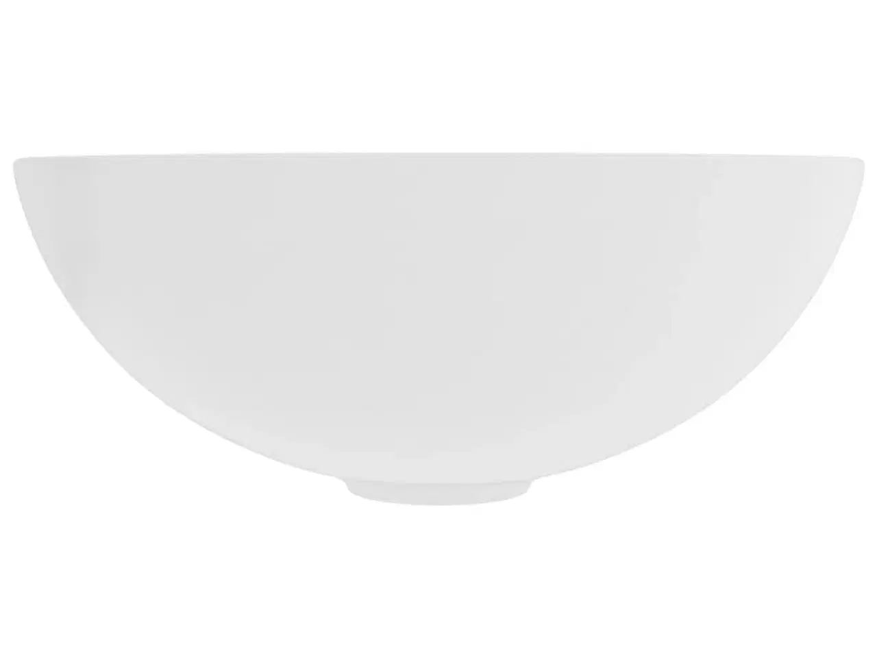 Billede 3 - Keramisk håndvask til badeværelse rund mat hvid