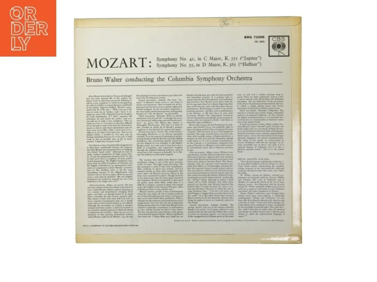 Billede 3 - Mozart Symphony No. 41 & 35 LP fra CBS