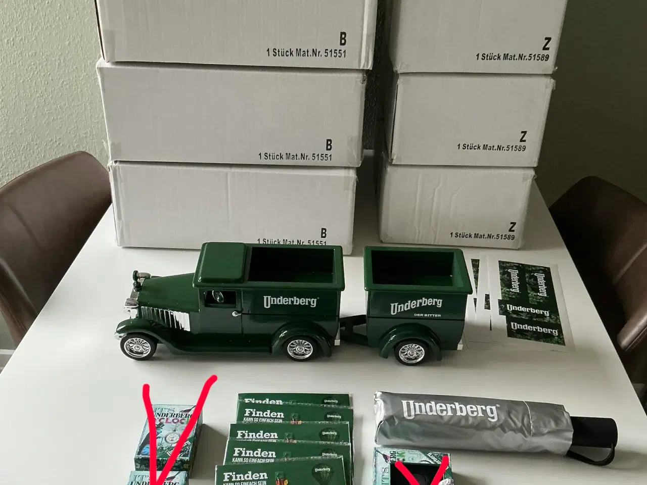 Billede 1 - *NY* Underberg bil m. hænger, paraply + keyfinder