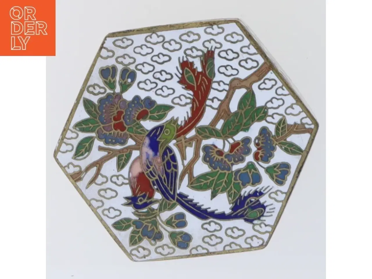 Billede 3 - Keramisk smykkeskrin med låg (str. 6,5 x 6 x 4 cm)