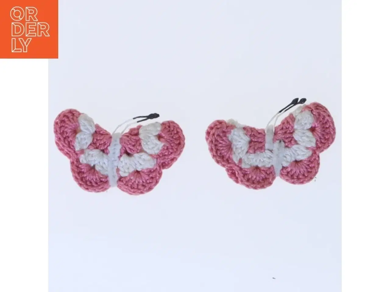 Billede 1 - Hæklet sommerfugl magnet (str. 5x3 cm)