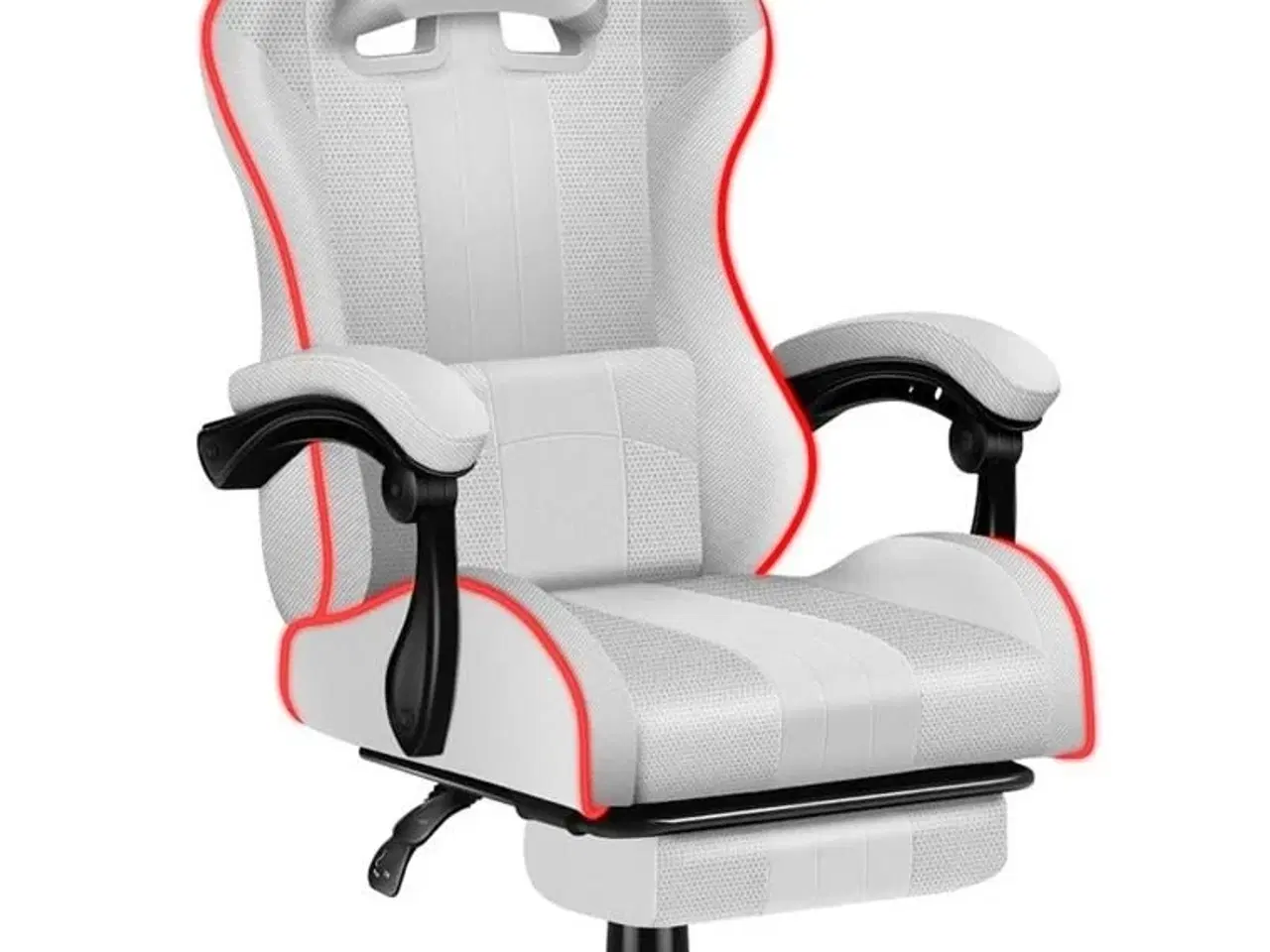 Billede 5 - Gamerstol Huzaro Force 4.7 RGB – hvid med fodstøtte