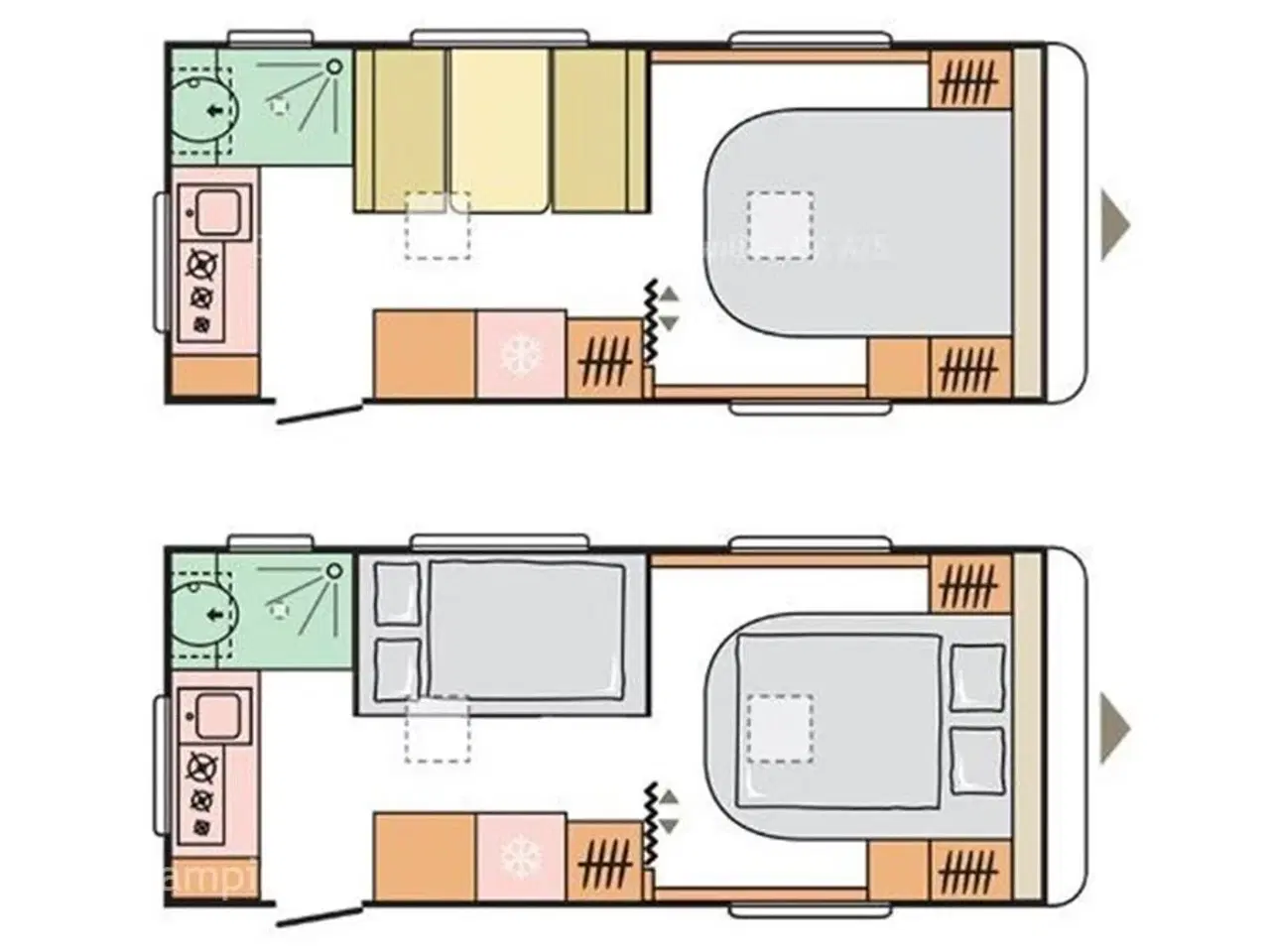 Billede 14 - 2026 - Adria Altea 542 PH   Ny Altea med fritstående dobbeltseng.