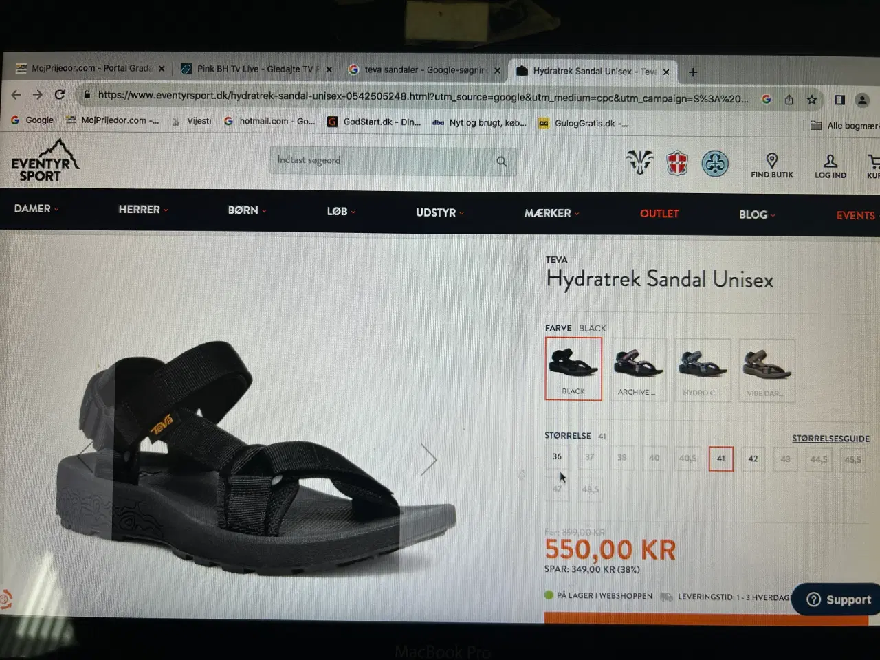 Billede 9 - Ny ubrugt Teva unisex sandaler str. 39