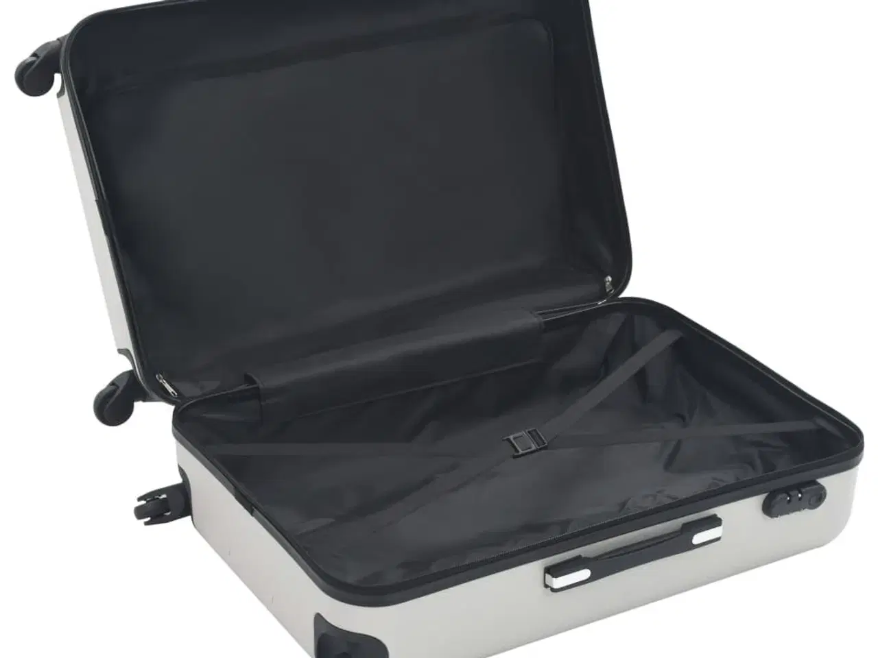 Billede 6 - Kuffert sæt i 3 dele hardcase ABS sølvfarvet