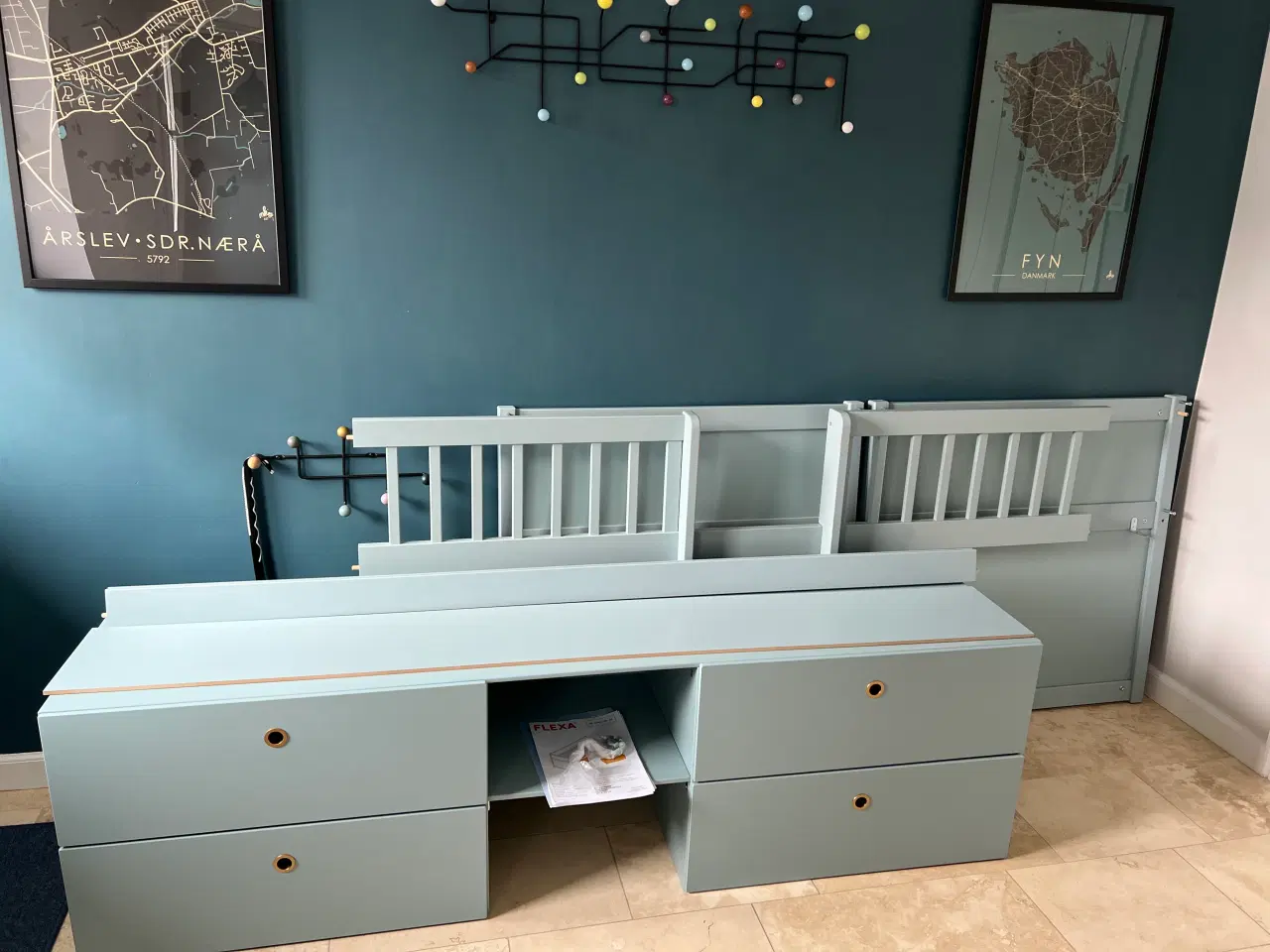 Billede 9 - Flexa halvhøj juniorseng - Freja - Blue-ish