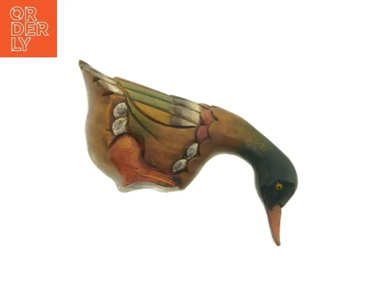 Billede 1 - Smukt bemalet Dykkende Træ and (str. 16 x 16 cm)