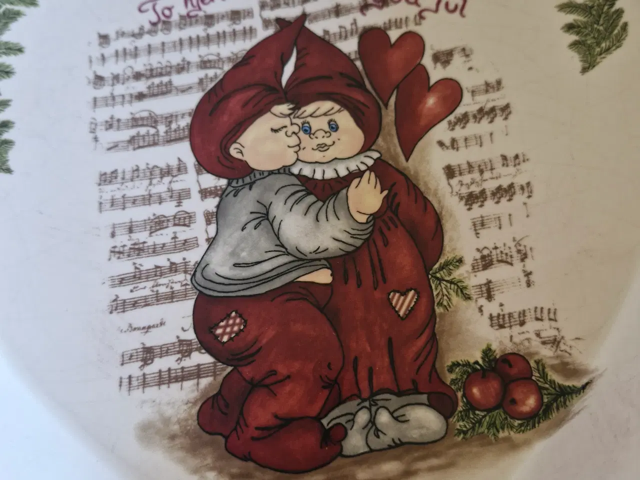 Billede 1 - Jule hjerte fad fra Elly Klarborg