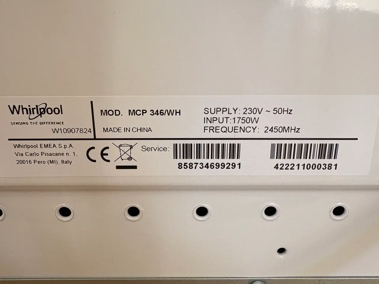 Billede 2 - Whirlpool Microovn
