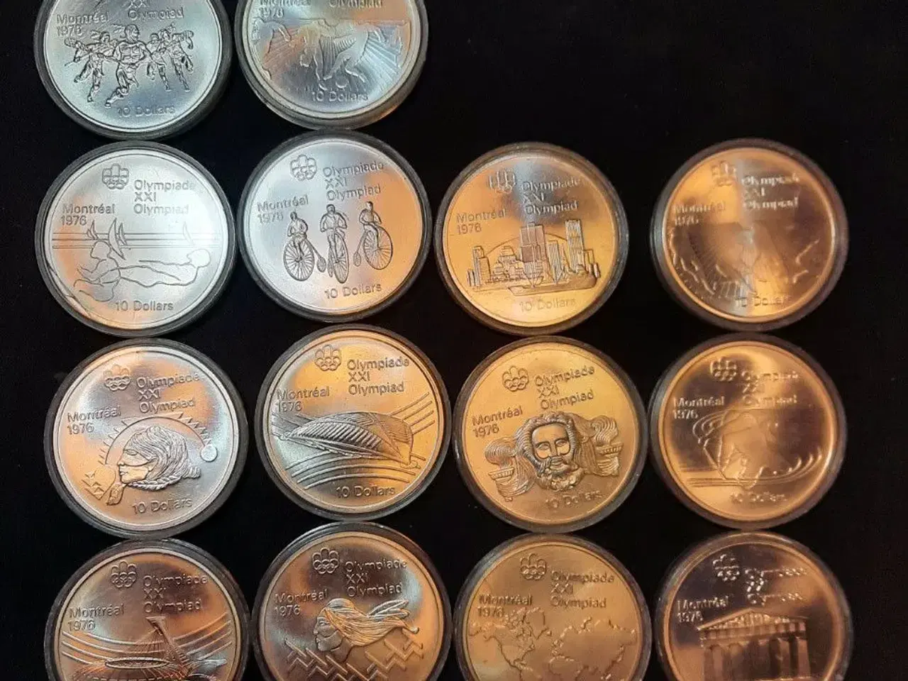 Billede 3 - Komplet Sæt 28 stk. $5 og $10 Sterling Sølvmønter