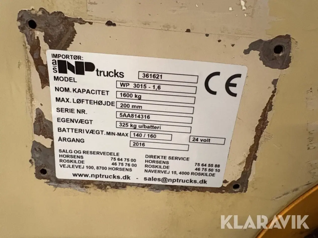 Billede 5 - Palleløfter Crown WP 3015 - 1,6