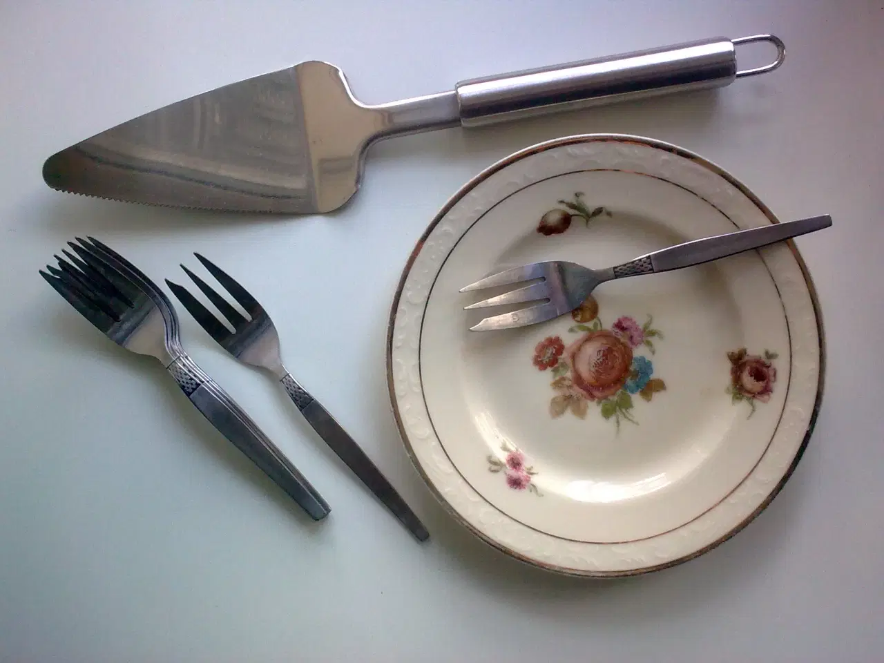 Billede 9 - Kagegafler 14 stk. rustfri stål 1970rnes DK o.a.