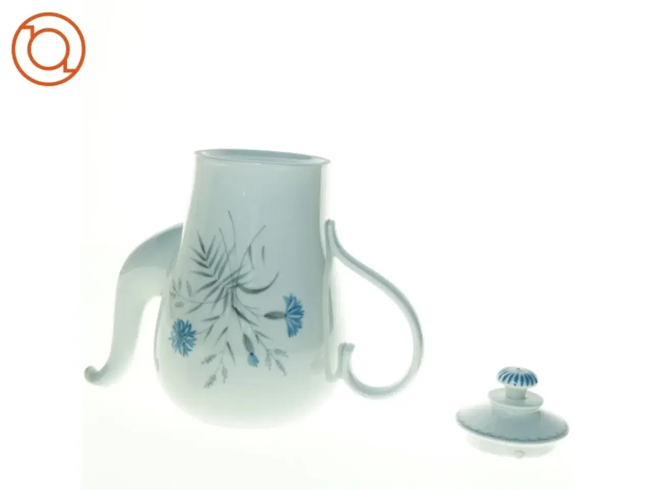 Billede 5 - Porcelænskande med blomstermotiv (str. 20 x 13 cm)