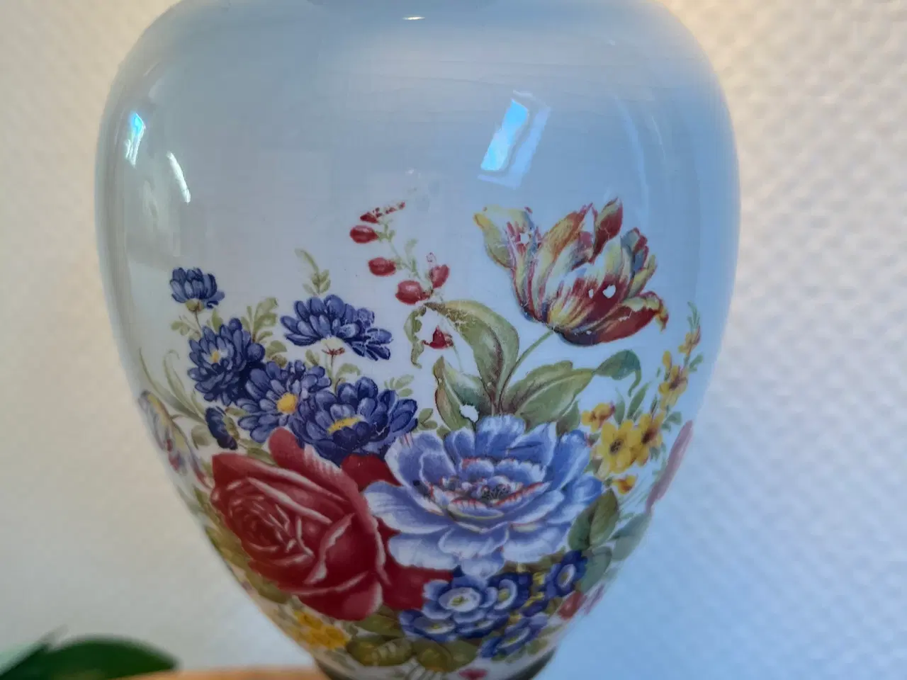 Billede 5 - Flot gammel porcelæns bordlampe 