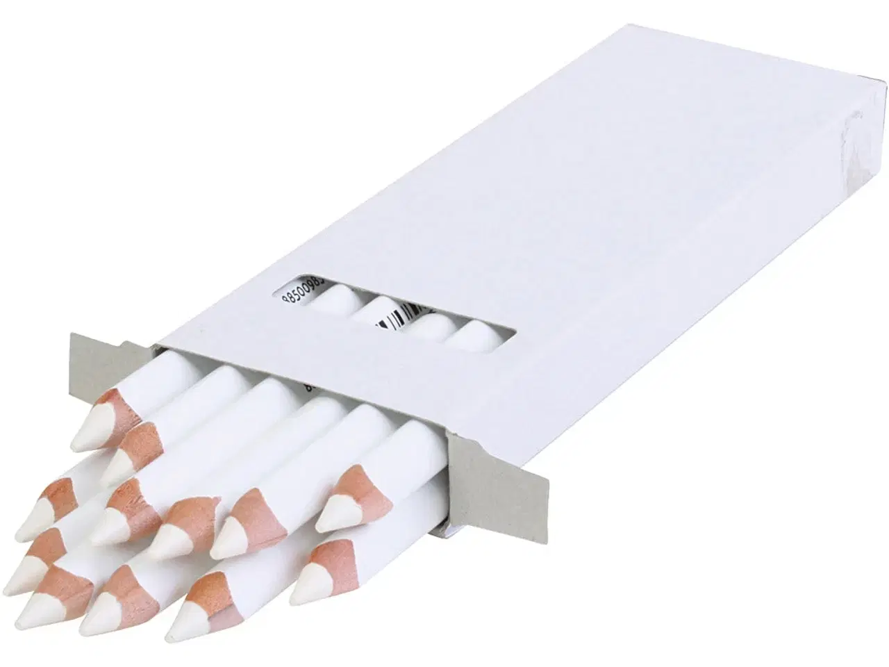 Billede 1 - edu Kraftige Farveblyanter, tykkelse 10 mm, mine 6,25 mm, hvid, 12stk./ 1 pk.