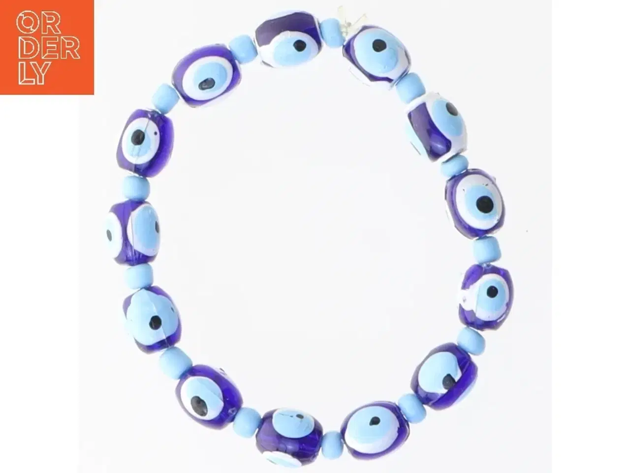 Billede 1 - Perlearmbånd med øje design (str. Ø 6 cm)