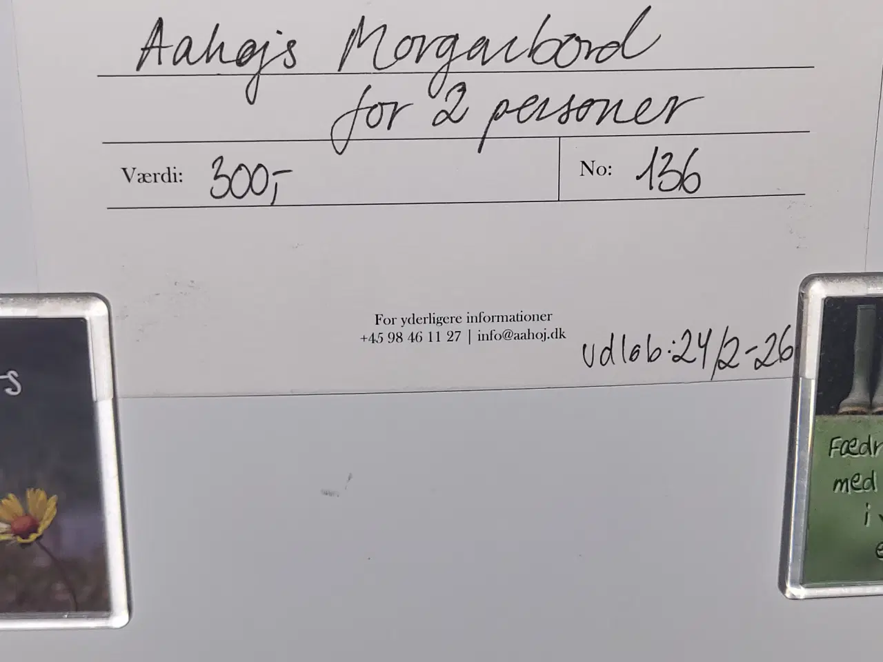 Billede 1 - Gavekort for 2 pers