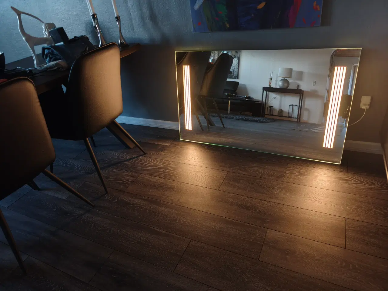 Billede 2 - Badeværelsesspejl med led lys sælges