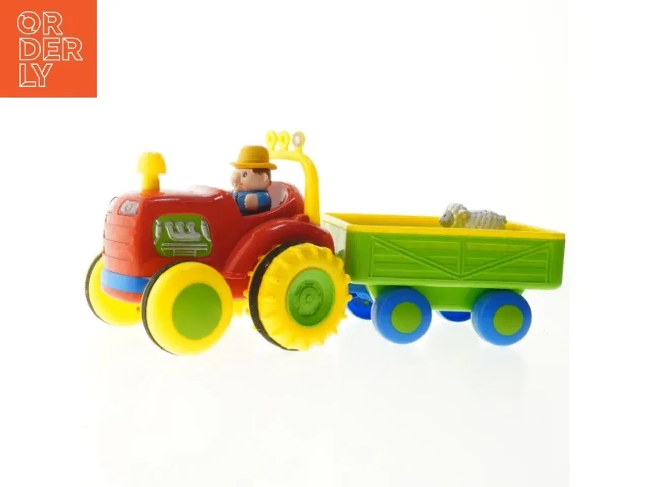 Billede 1 - Legetøjstraktor med anhænger (str. 40 cm)