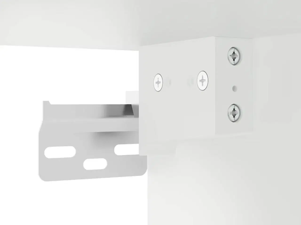 Billede 9 - Væghængt badeværelsesskab 80x25x30 cm konstrueret træ hvid