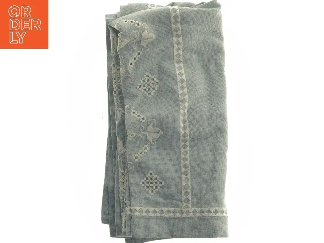 Billede 1 - Antik håndbroderet dug (str. 320x79 cm)