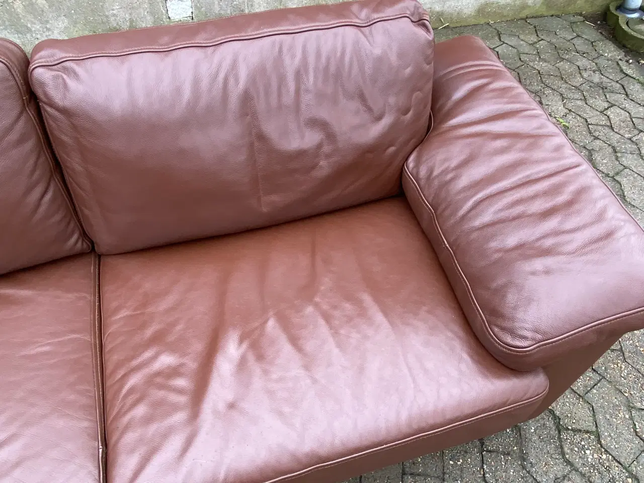 Billede 4 - Ægte læder sofa - mrk. Hurup møbler 