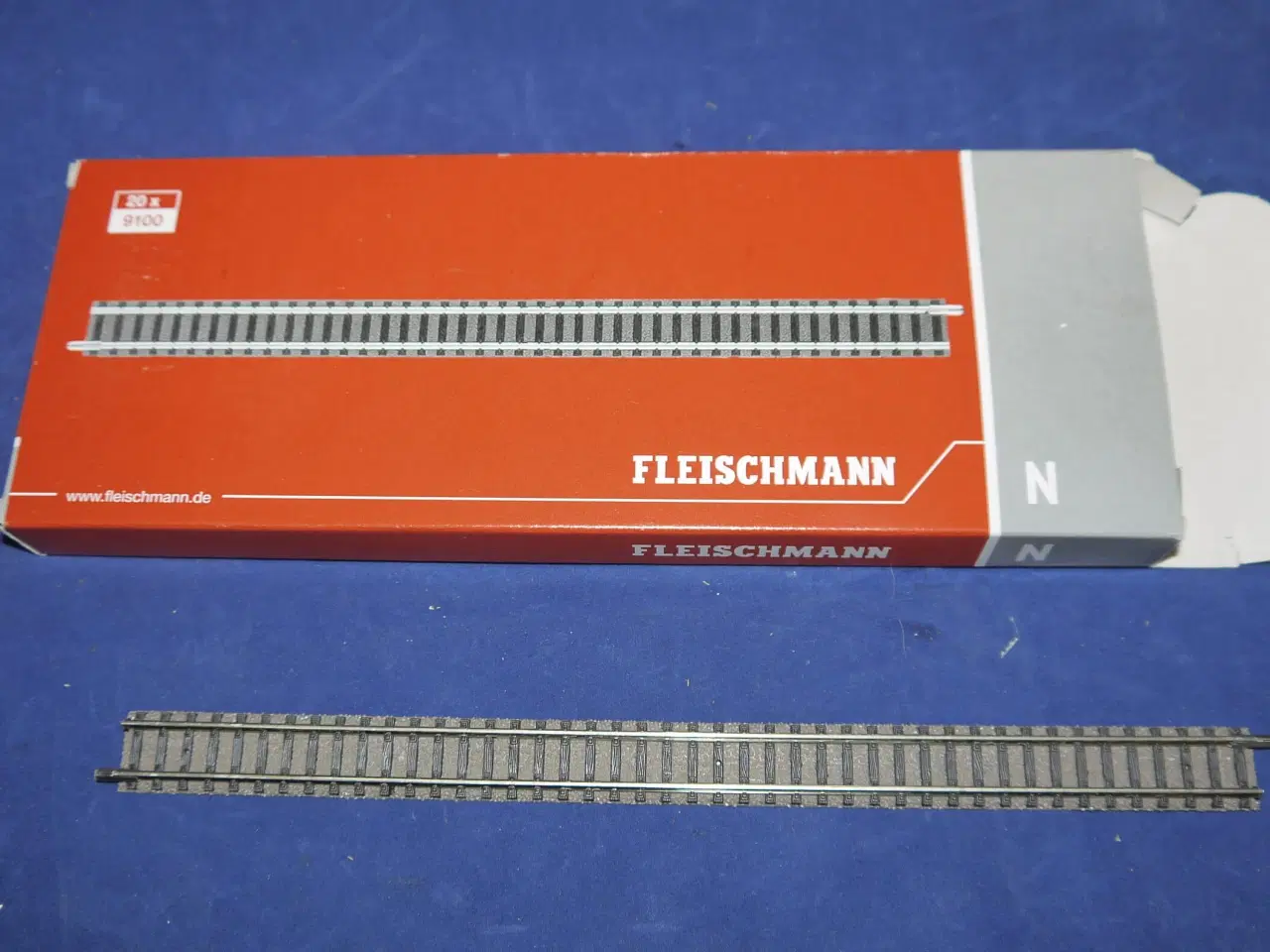 Billede 1 - Fleischmann 9100 Skinne med ballast Spor N 222 mm.