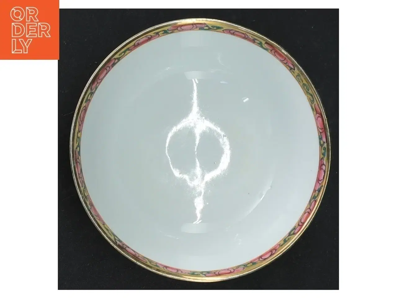 Billede 4 - Porcelænsskål med farverig dekoration (str. Ø 12 cm)