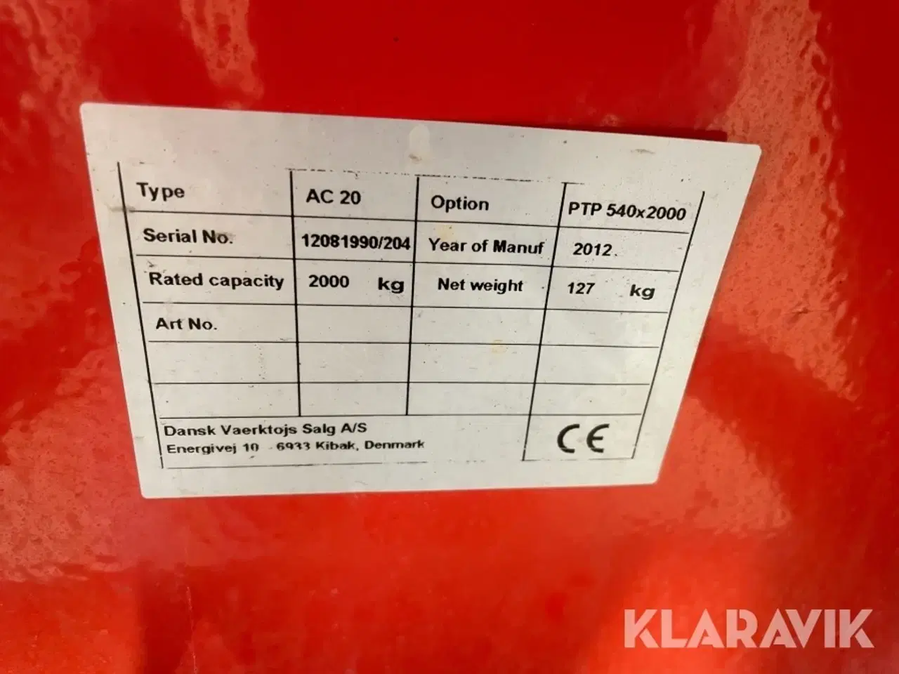 Billede 6 - Palleløfter NK AC20 2 styk