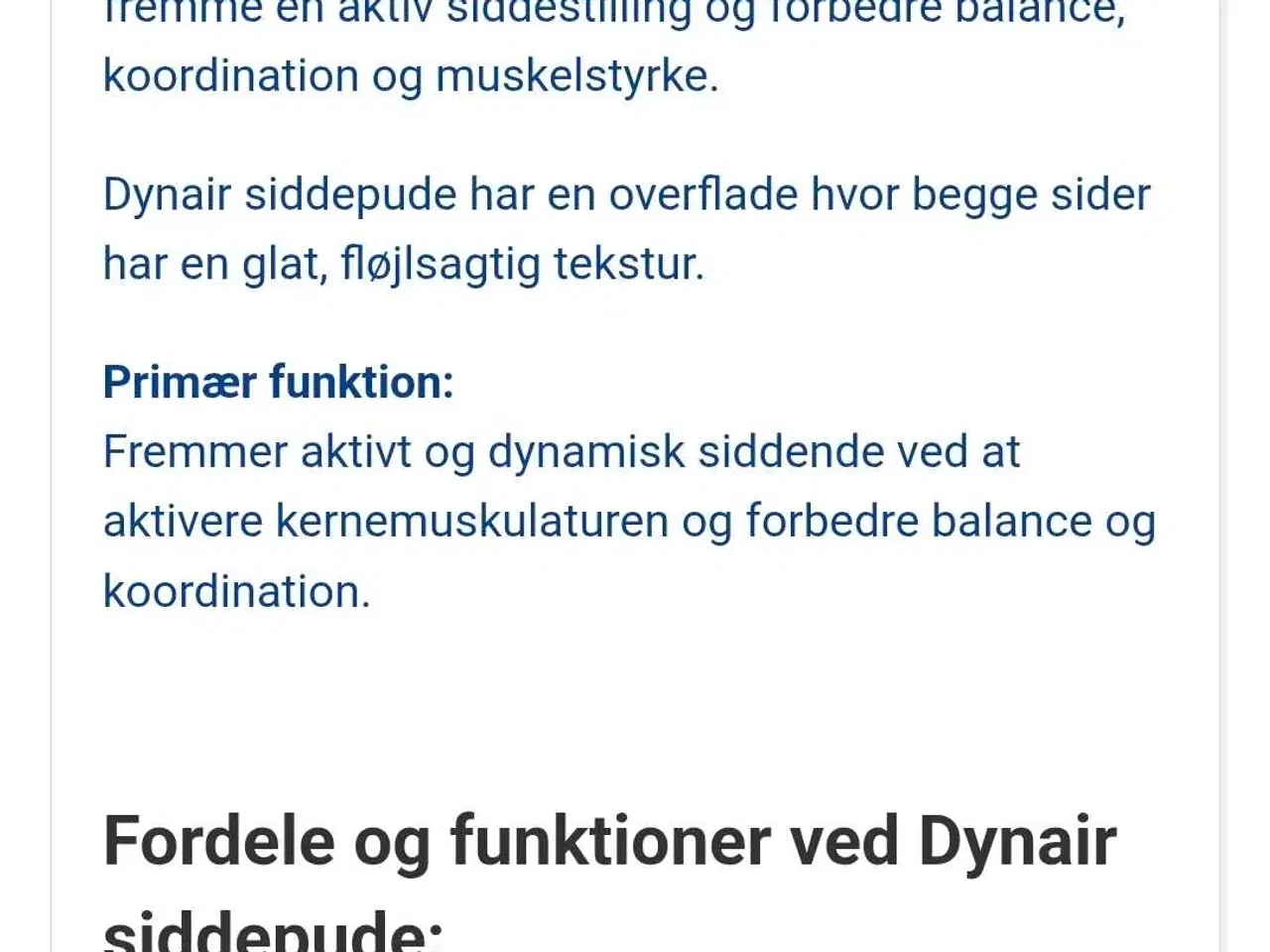 Billede 3 - Togu dynair sidde/balacepude 