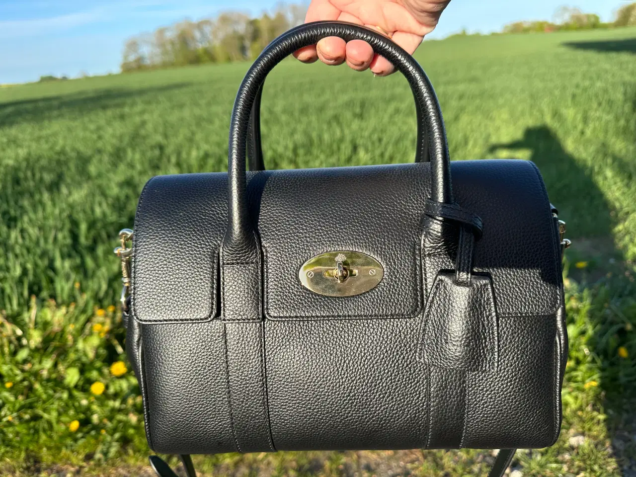 Billede 2 - Bayswater Satchel Black Small Classic Grain