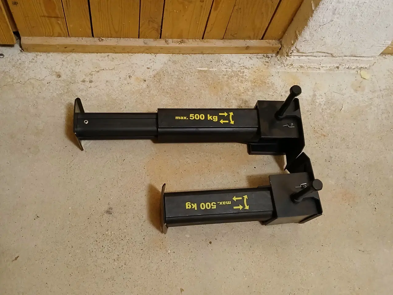 Billede 1 - Støtteben til anhænger 500 kg sort stål