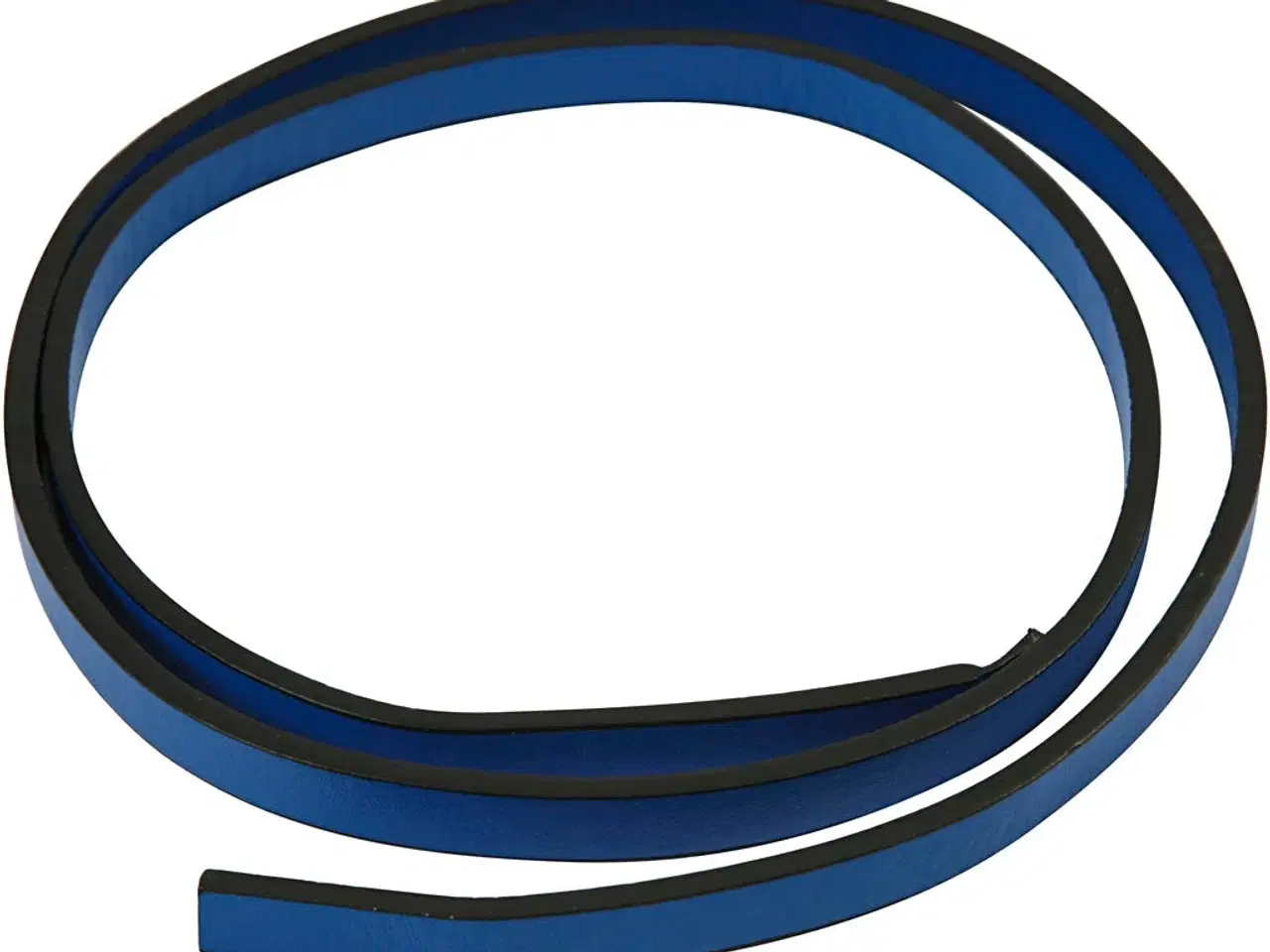 Billede 1 - Blåt Imitert Læderbånd 10 mm x 3 mm - 1 m