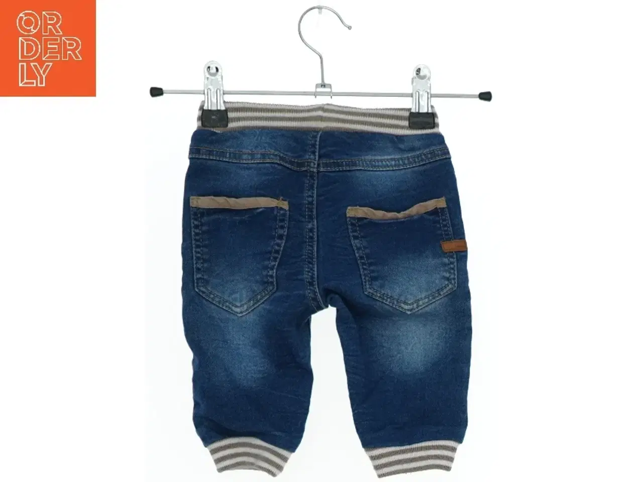 Billede 2 - Blå babybukser med stribede detaljer fra Name It (str. 62)