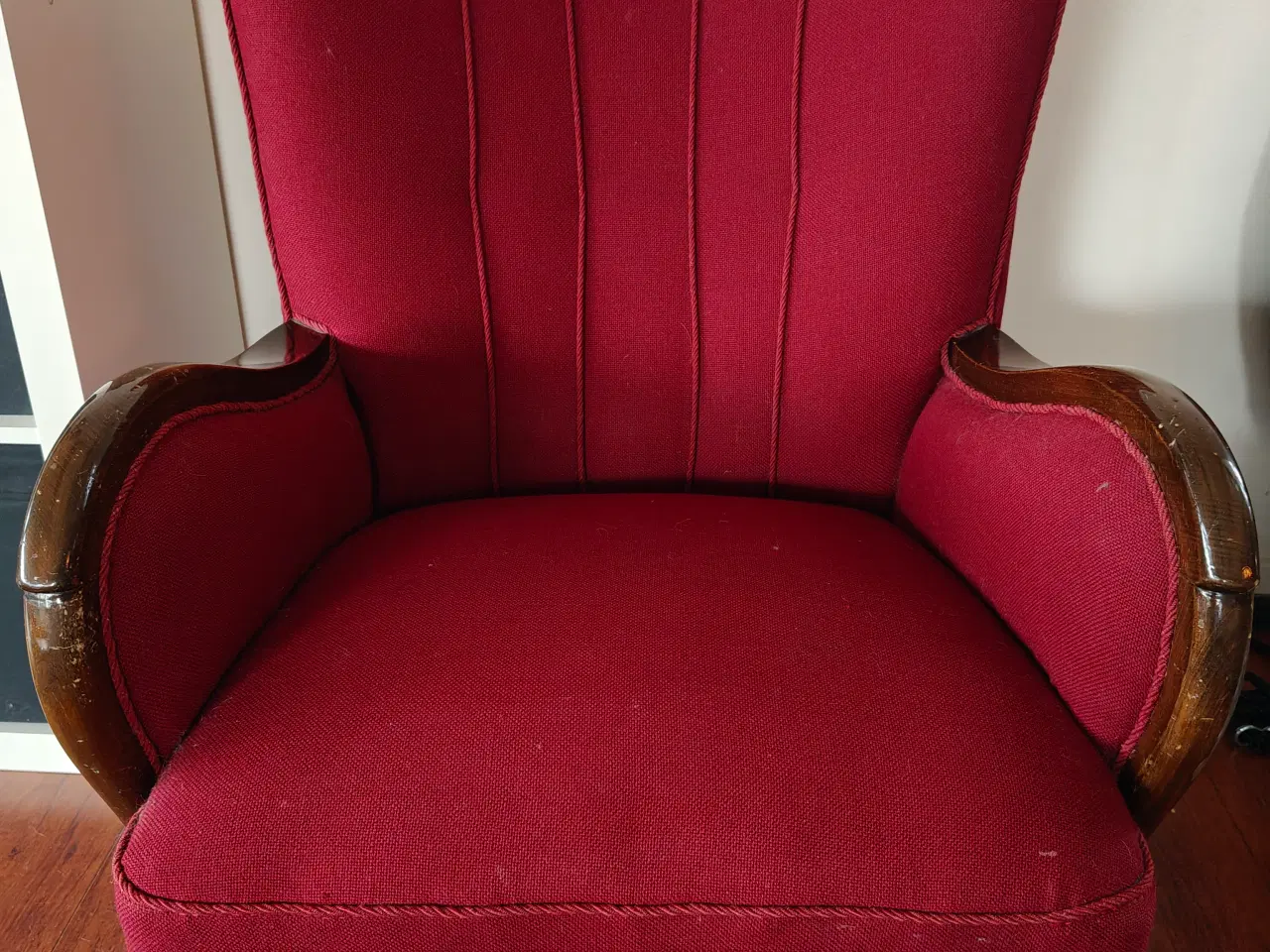 Billede 3 - Sofagruppe med bord i rødt stof