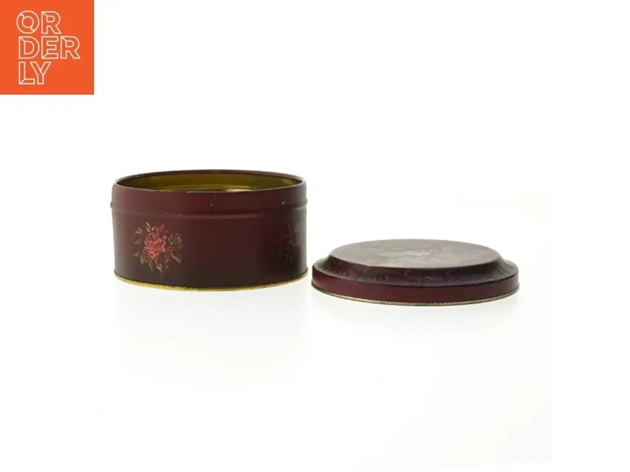 Billede 2 - Dekorativ rund metaldåse fra Mansfield (str. Ø 13 cm)