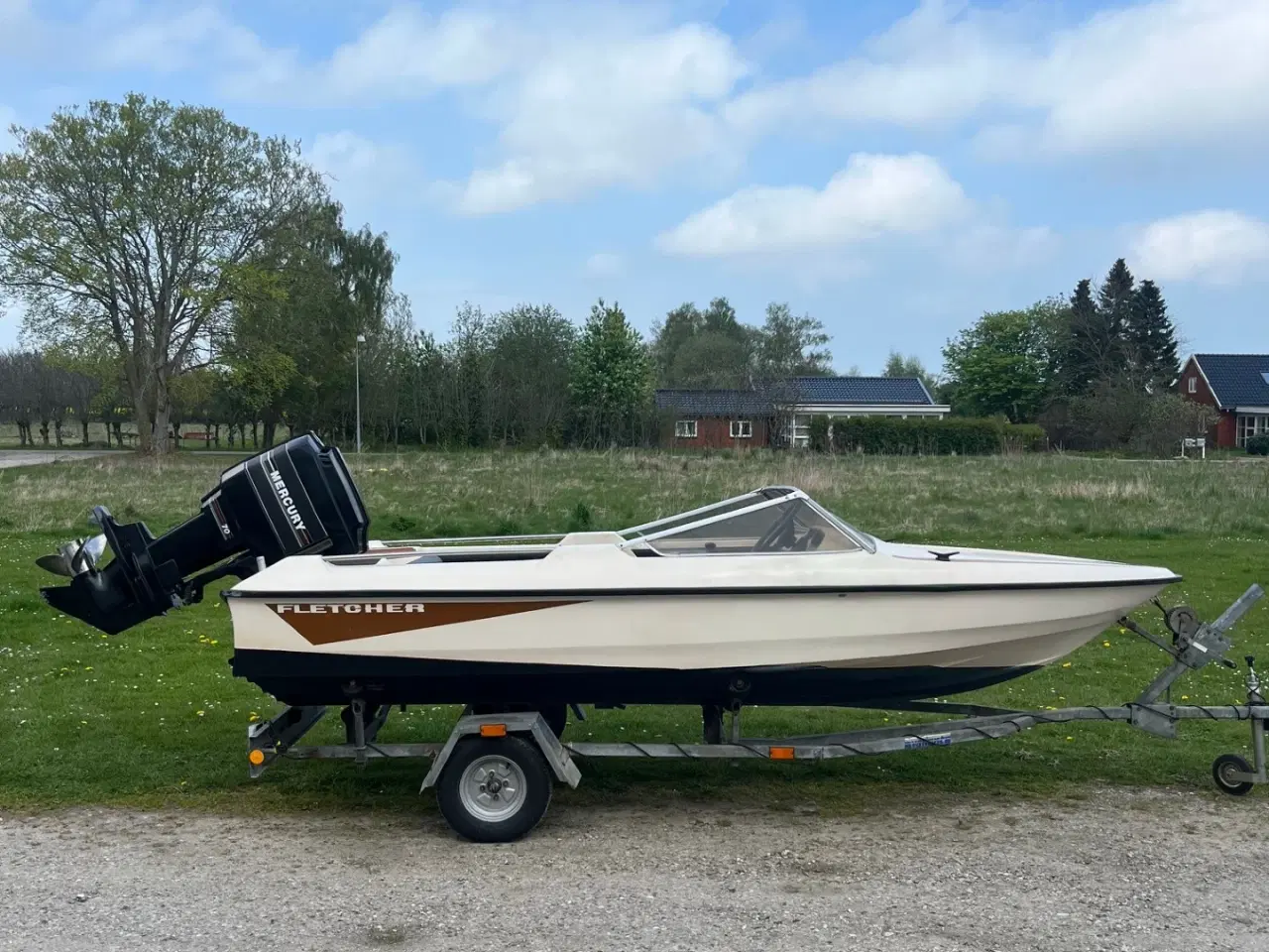 Billede 1 - Fletcher speedbåd med 70 hk og nysynet bådtrailer