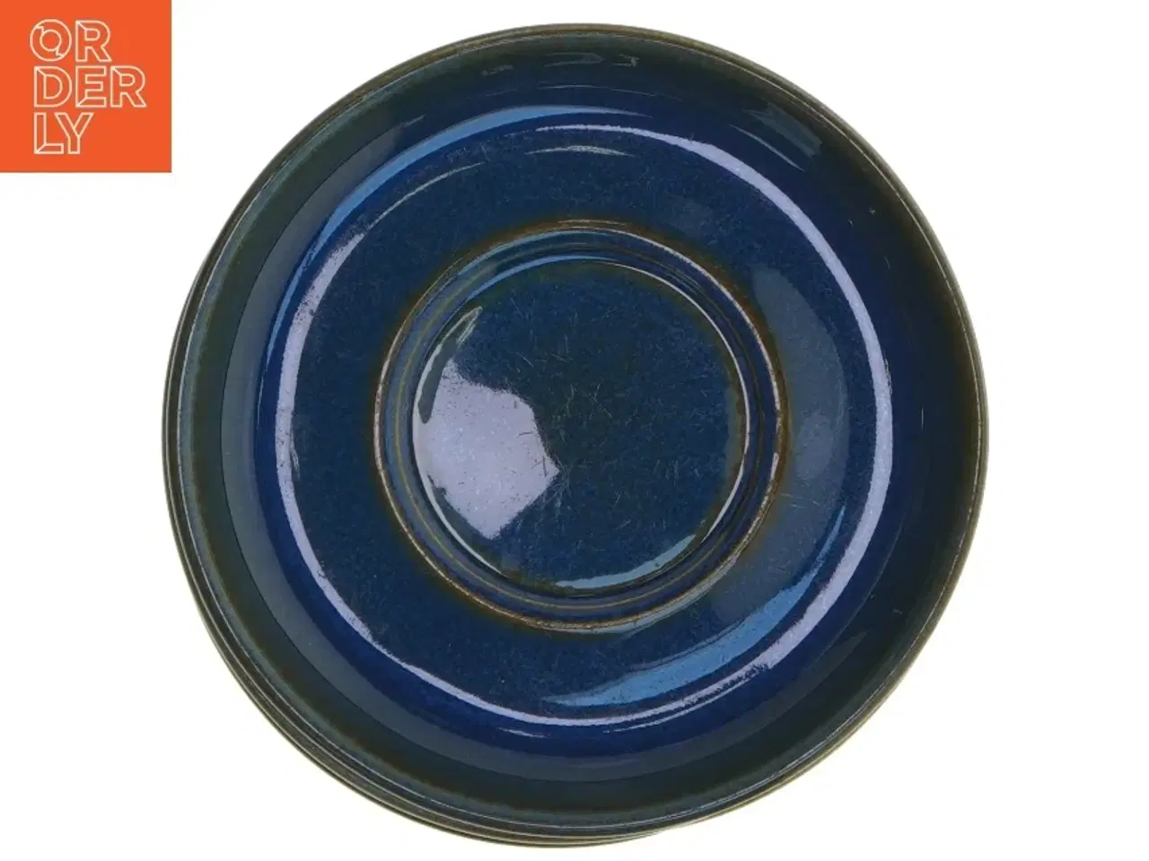 Billede 2 - Sæt med 8 små tallerkener i mørkeblå keramisk finish (str. 8 styk. ø. 15 cm)