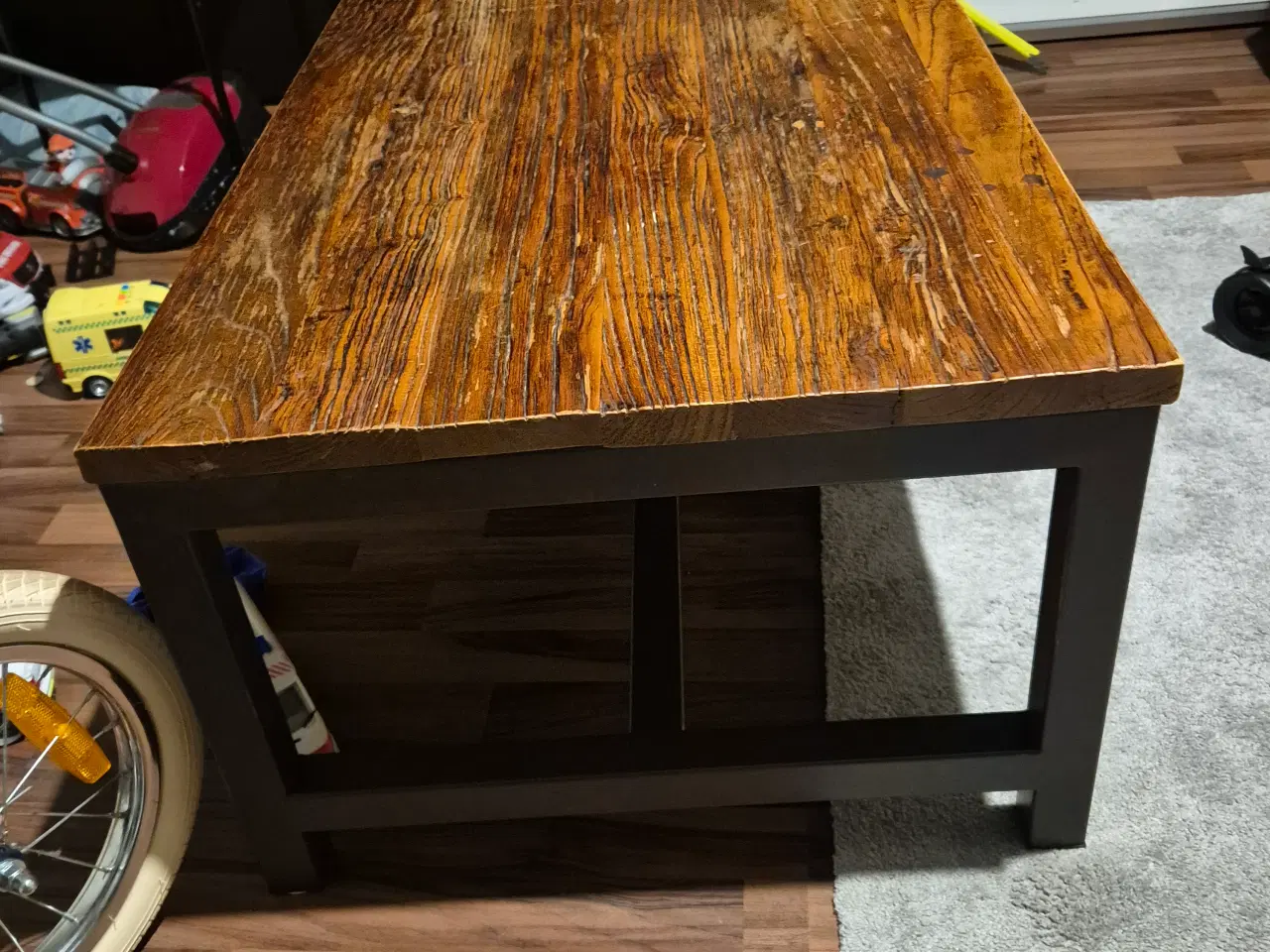 Billede 1 - Sofabord i træ med stålstel