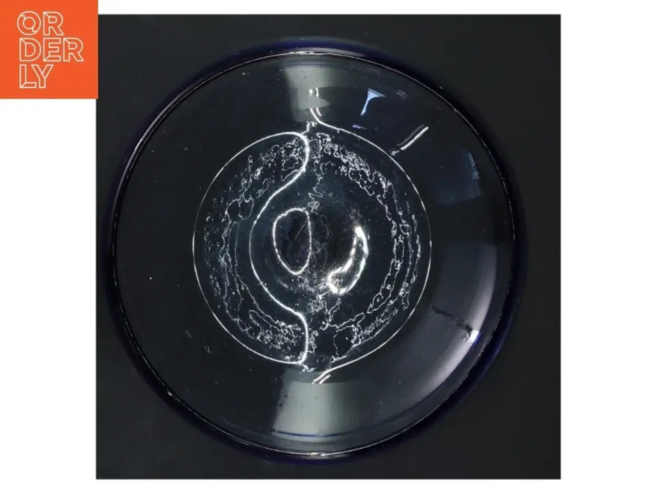 Billede 2 - Blå glasskål (str. Ø 16x5 cm)