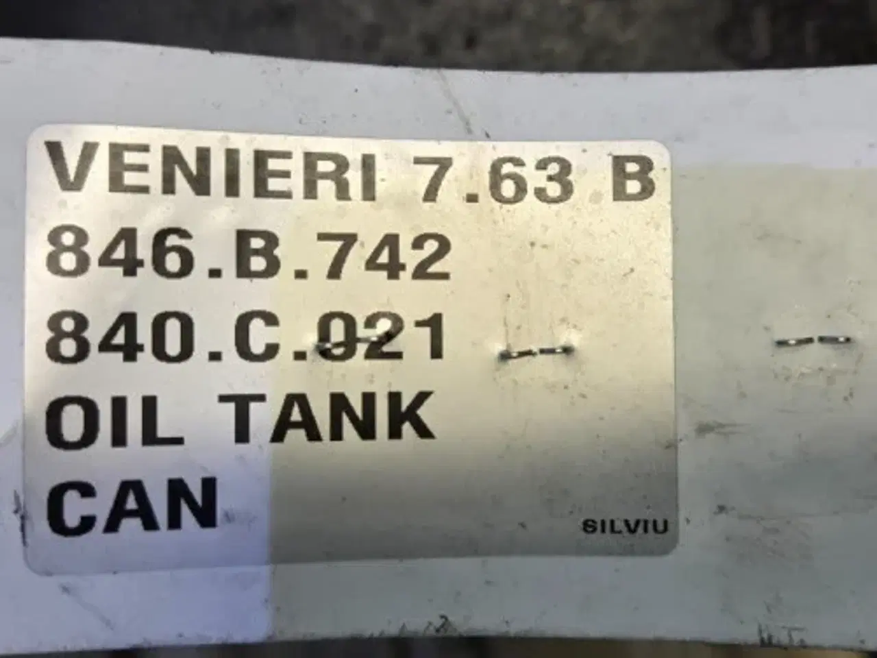 Billede 10 - Venieri 7.63B Hydrauliktank 846.B.742
