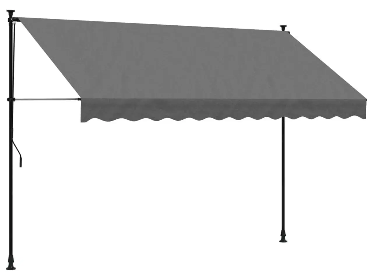 Billede 2 - Markise 300x150 cm sammenrullelig stof og stål antracitgrå