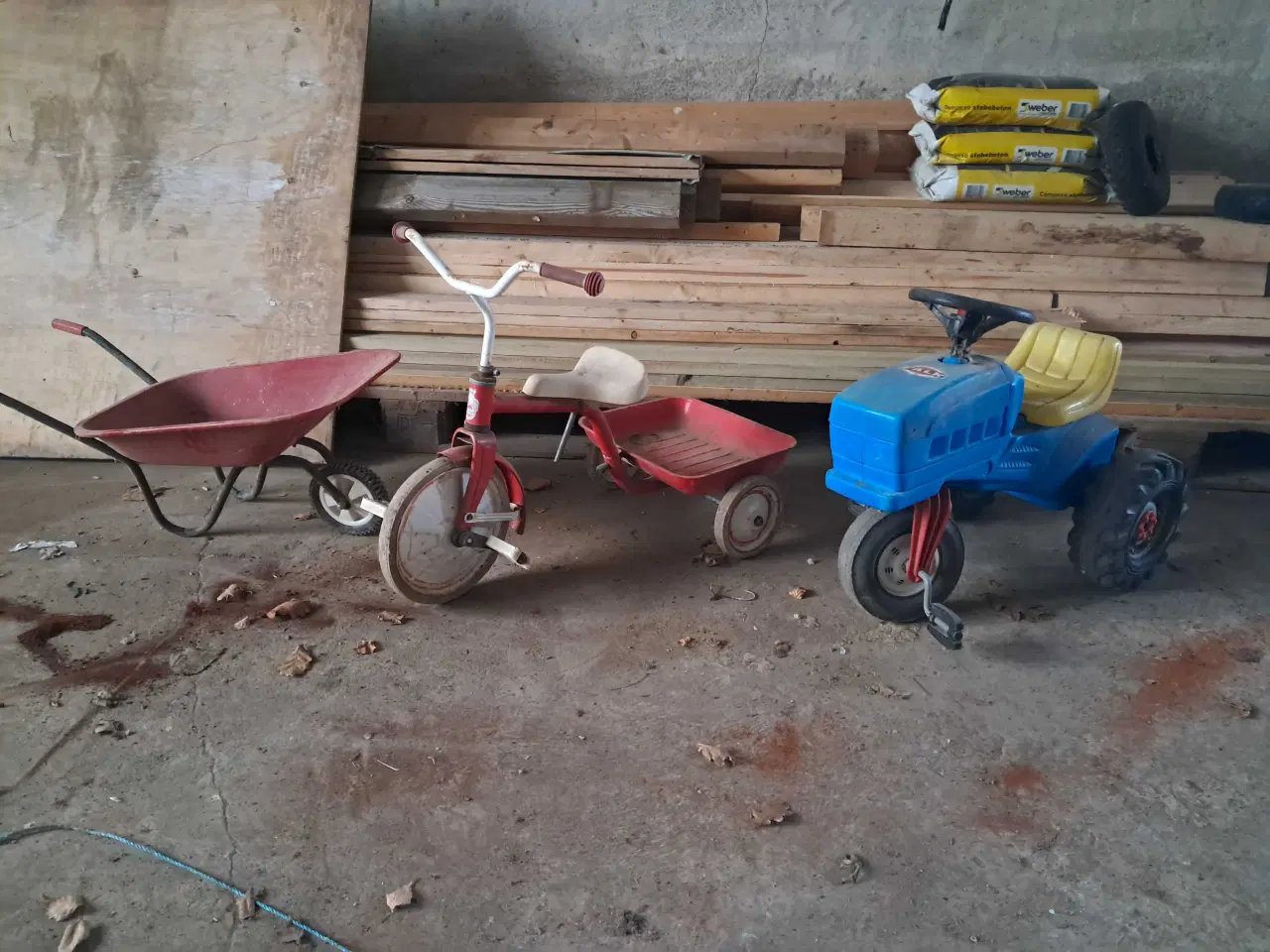 Billede 1 - Winther 3 hjulet cykel, traktor cykel, trillebør 