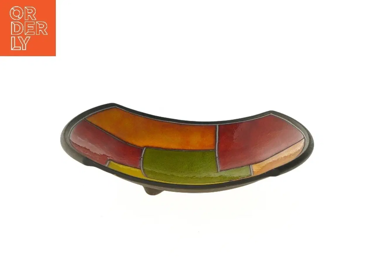 Billede 2 - Farverigt keramikfad (str. 23x17 cm)