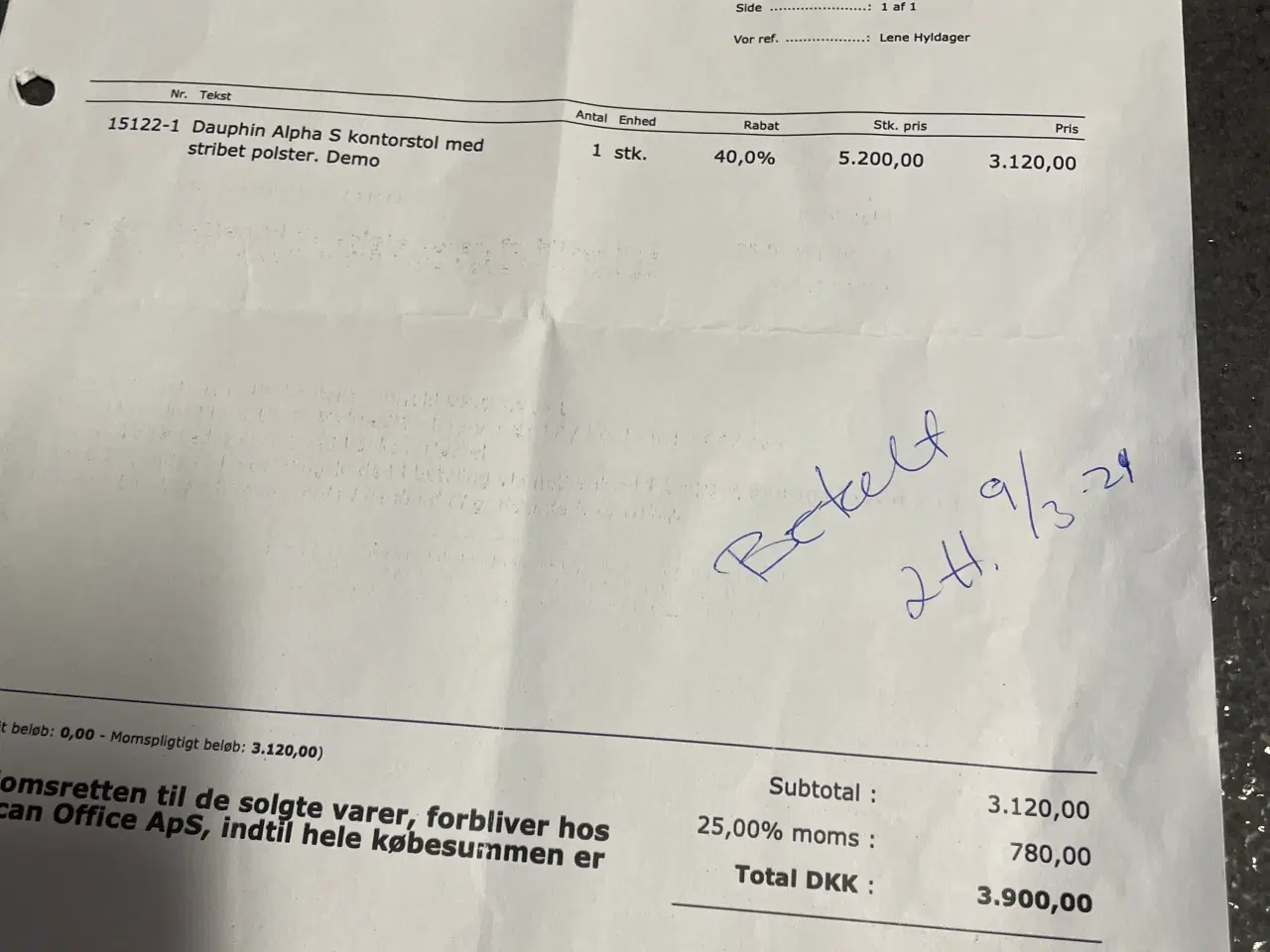 Billede 6 - Meget flot kvalitets kontorstol